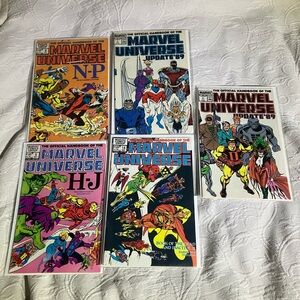 Lot of 5 Vintage Marvel Comic Books from Marvel Universe